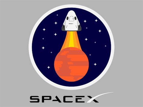 SpaceX mission to mars logo by Abdelkader on Dribbble