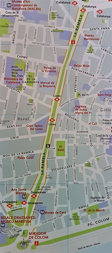 Las Ramblas Barcelona Map