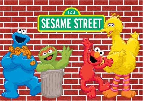 Sesame Street Backgrounds : 90s Hip Hop Graffiti Wall Theme Party ...