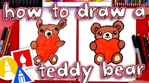 How To Draw A Teddy Bear Holding A Heart #34