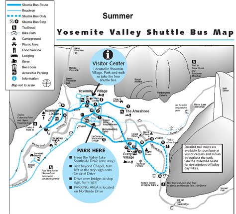 Yosemite Valley Shuttle Map - Yosemite Valley • mappery