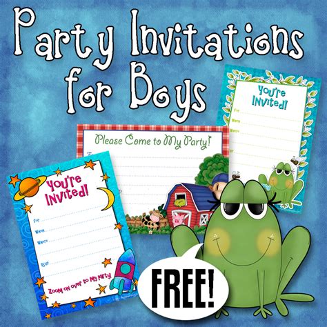 Free Printable Boys Birthday Party Invitations | HubPages