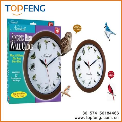 Animals Singing Wall Clock/singing Bird Wall Clock/12 Unique Bird Songs Chirping Hourly Clock ...