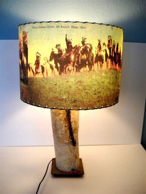 Awesome Western Cowboys & Indians Table Lamp ~ Rustic ~ | Rustic table ...