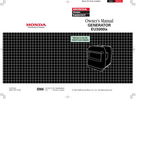 honda generators eu3000is manual