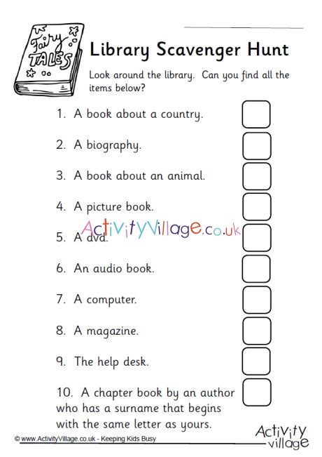 Book Scavenger Hunt Pdf / Bookshelf Scavenger Hunt Worksheets Printables Scholastic Parents ...