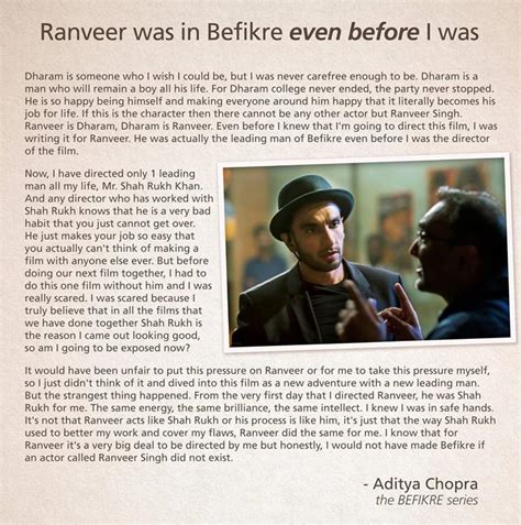 "Ranveer Was In Befikre Even Before I Was" The Creator Of Befikre ...