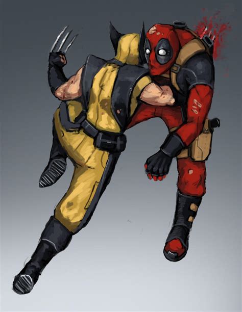 Deadpool vs Wolverine by FonteArt on DeviantArt