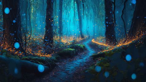 Wallpaper: Night Forest by Fiulo on DeviantArt