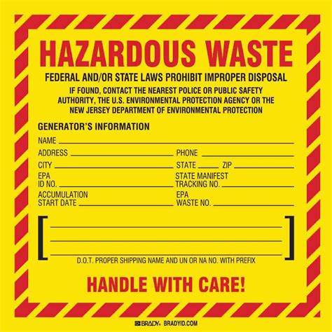 Free Printable Hazardous Waste Labels - Printable Word Searches