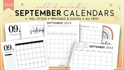 September 2022 Calendar Clipart Kids