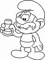 Papa Smurf Coloring Pages To Print sketch template