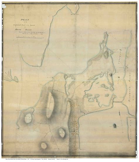 Aquidneck Island north Rhode Island 1819 Map Portsmouth - Etsy