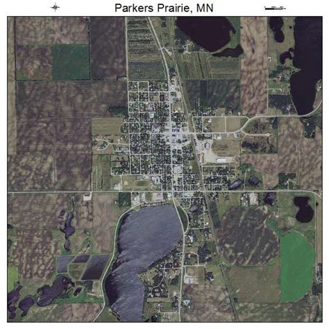 Aerial Photography Map of Parkers Prairie, MN Minnesota