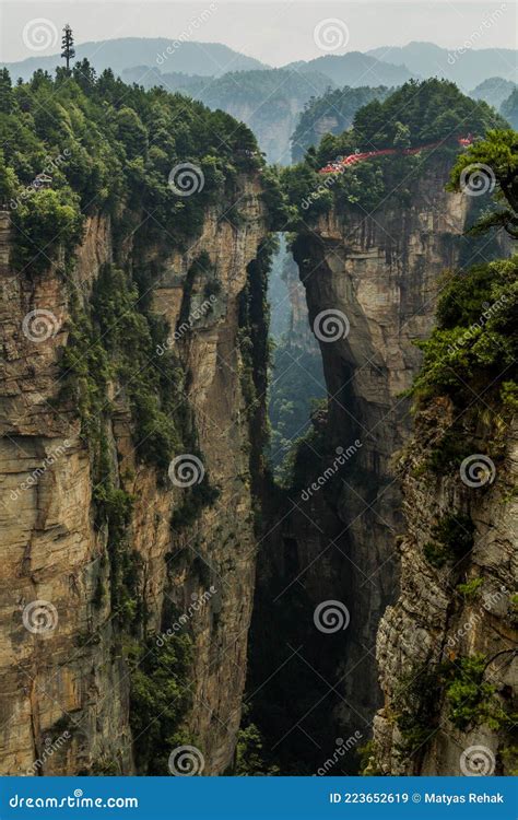 Natural Rock Bridge in Wulingyuan Scenic and Historic Interest Area in ...