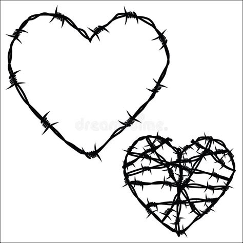 Heart Of Barbed Wire Stock Vector - Image: 56821500