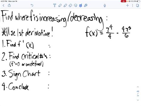 SOLVED:Use the Monotonicity Theorem to find where the given function is ...