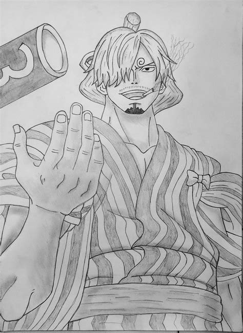 Black leg Sanji art by me : r/OnePiece