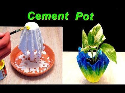 How to make Flowerpot with Cement using old Clothes or Towels / DIY - YouTube | Diy towels, Diy ...