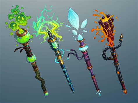 ArtStation - Magic Staffs