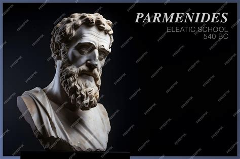 Premium AI Image | Philosophical Parmenides A classic sculpture of the marble of the gray ...