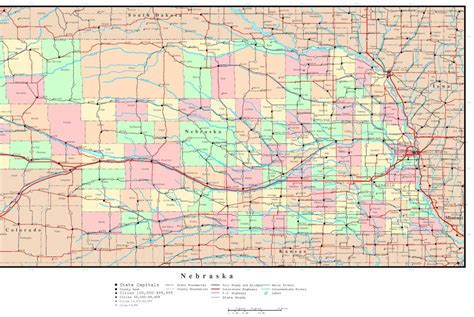 Nebraska Printable Map - Printable Road Map Of Nebraska | Printable Maps