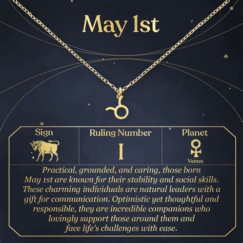 May 1st Necklace Present for Birthday, Celebration, Gift for Her, Taurus | Taurus necklace, Dear ...