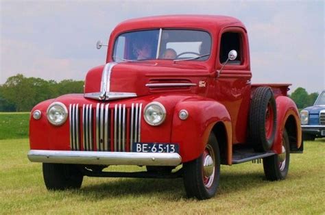 46 Ford Pickup, red, stock | Custom rods, Antique cars, Old trucks