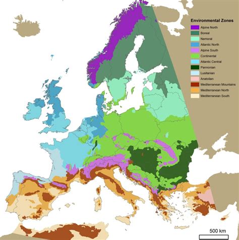 Klimat (strefy klimatyczne) Europy