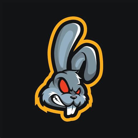 Premium Vector | Bunny head mascot logo design