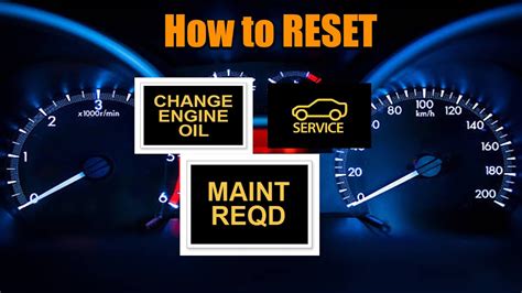 How to reset oil light - YouTube