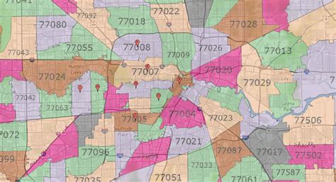 Houston Zip Code Maps | Ameritex Houston Movers - Map Of Northwest Houston Texas | Printable Maps