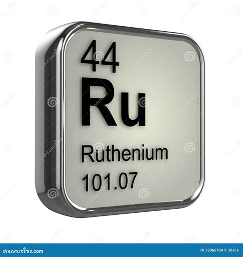 3d Ruthenium Element Stock Illustration - Image: 39065784