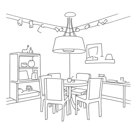 Drawing Of An Adult Dining Room Coloring Pages Outline Sketch Vector, Wing Drawing, Ring Drawing ...