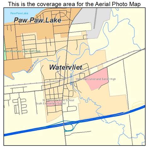 Aerial Photography Map of Watervliet, MI Michigan