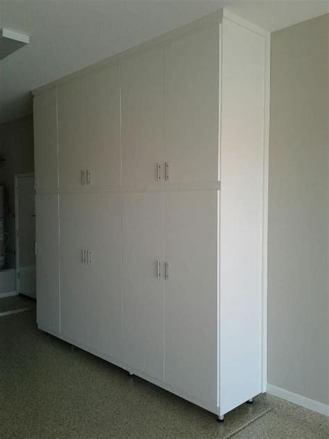 White, Bright, and Clean Garage Cabinets | Garage storage cabinets ...