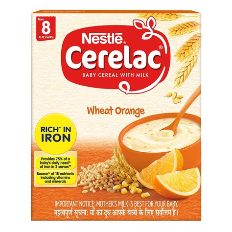 Nestle Cerelac Wheat Orange 8 to 12 Months - Harish Food Zone