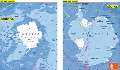 Map of North Pole, South Pole (none) - Map in the Atlas of the World - World Atlas