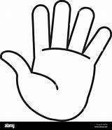 Palm Hand Coloring Pages sketch template