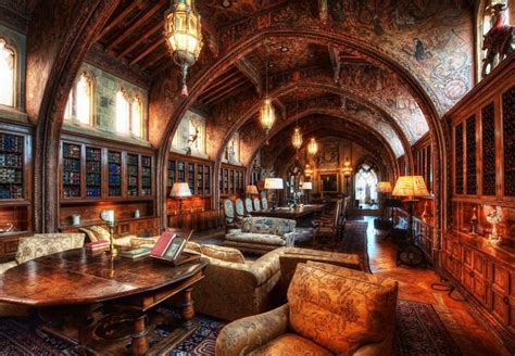 Castle Library | Private library, Beautiful library, Gothic study