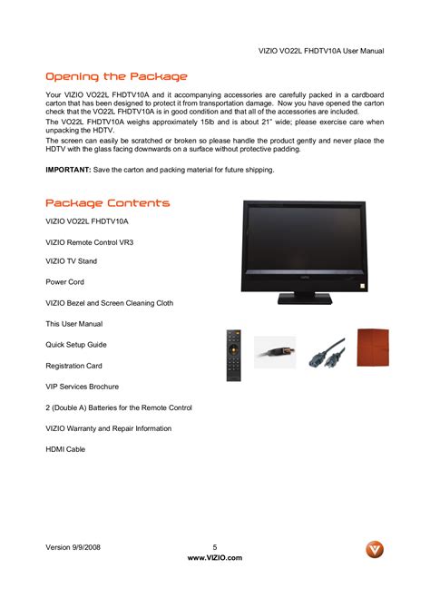 PDF manual for Vizio TV M420NV