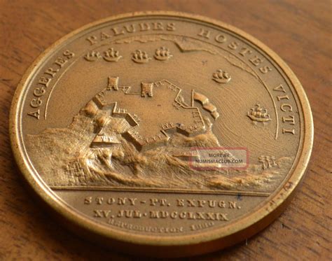 Scarce Battle Stoney Point 1779 American Revolution Us Bronze Medal