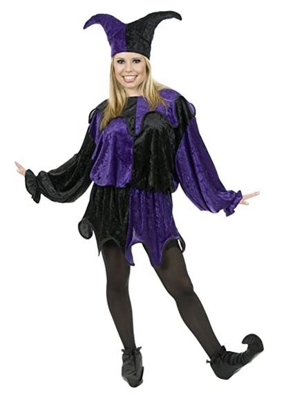 Purple and Black Plus Size Jester Costume - Screamers Costumes