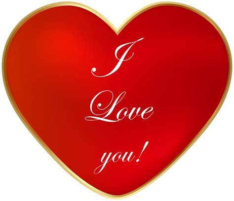 I Love You Heart Clip Art PNG Image | Gallery Yopriceville - High-Quality Images and Transparent ...