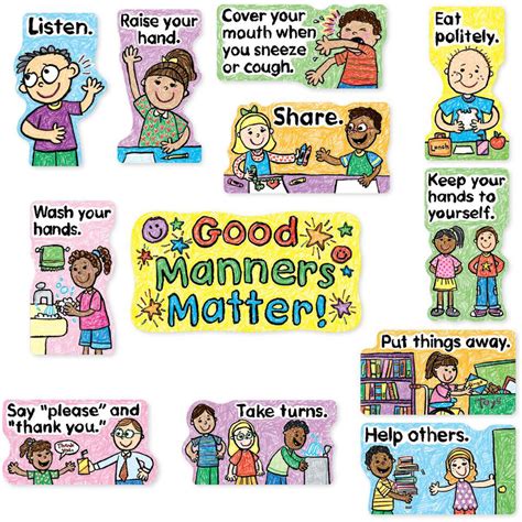 Good Manners Matter! Mini Bulletin Board Set | Classroom Essentials Scholastic Canada