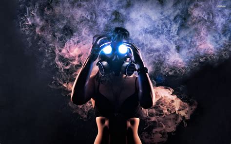 Black gas mask, gas masks, smoke HD wallpaper | Wallpaper Flare