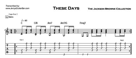 Jackson Browne - These Days (studio version) | Guitar Lesson | JGB