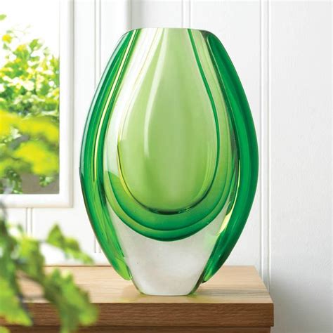 Light Green Art Glass Vase