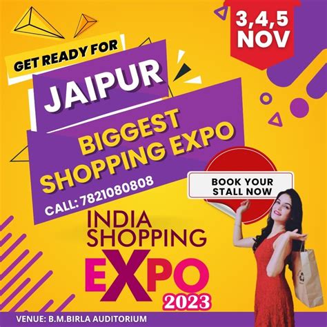 INDIA SHOPPING EXPO 2023, B.M. BIRLA AUDOTORIUM , Jaipur, 3 November to ...