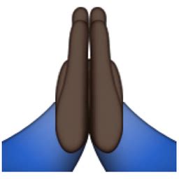 🙏🏿 Black Person with Folded Hands Emoji (U+1F64F, U+1F3FF)